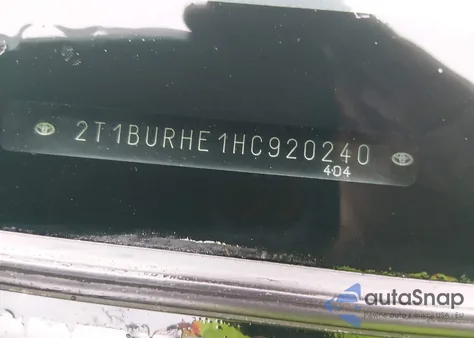 2017 Toyota Corolla Se z USA, uszkodzony, nr VIN 2T1BURHE1HC920240